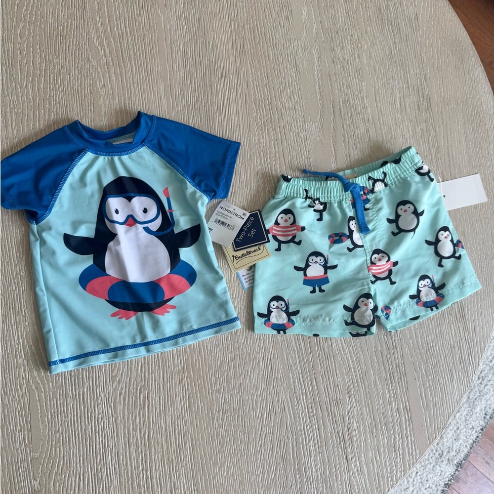 Beetle & Thread Aqua Penguin Swim set, 18 months
